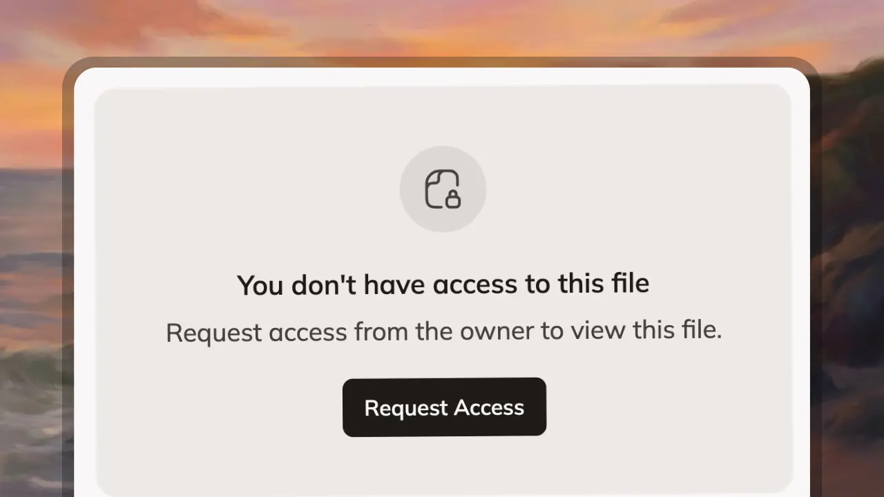 Sharing and access requests feature screenshot