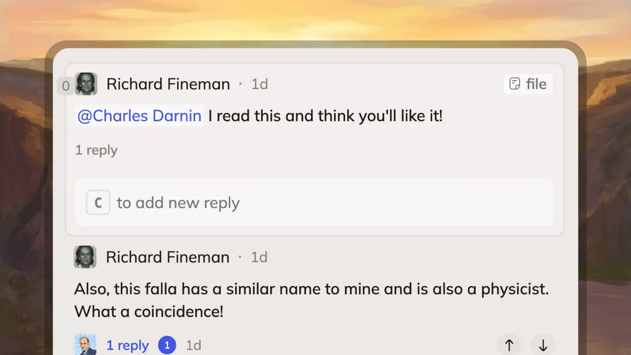 Discussions and inbox feature screenshot