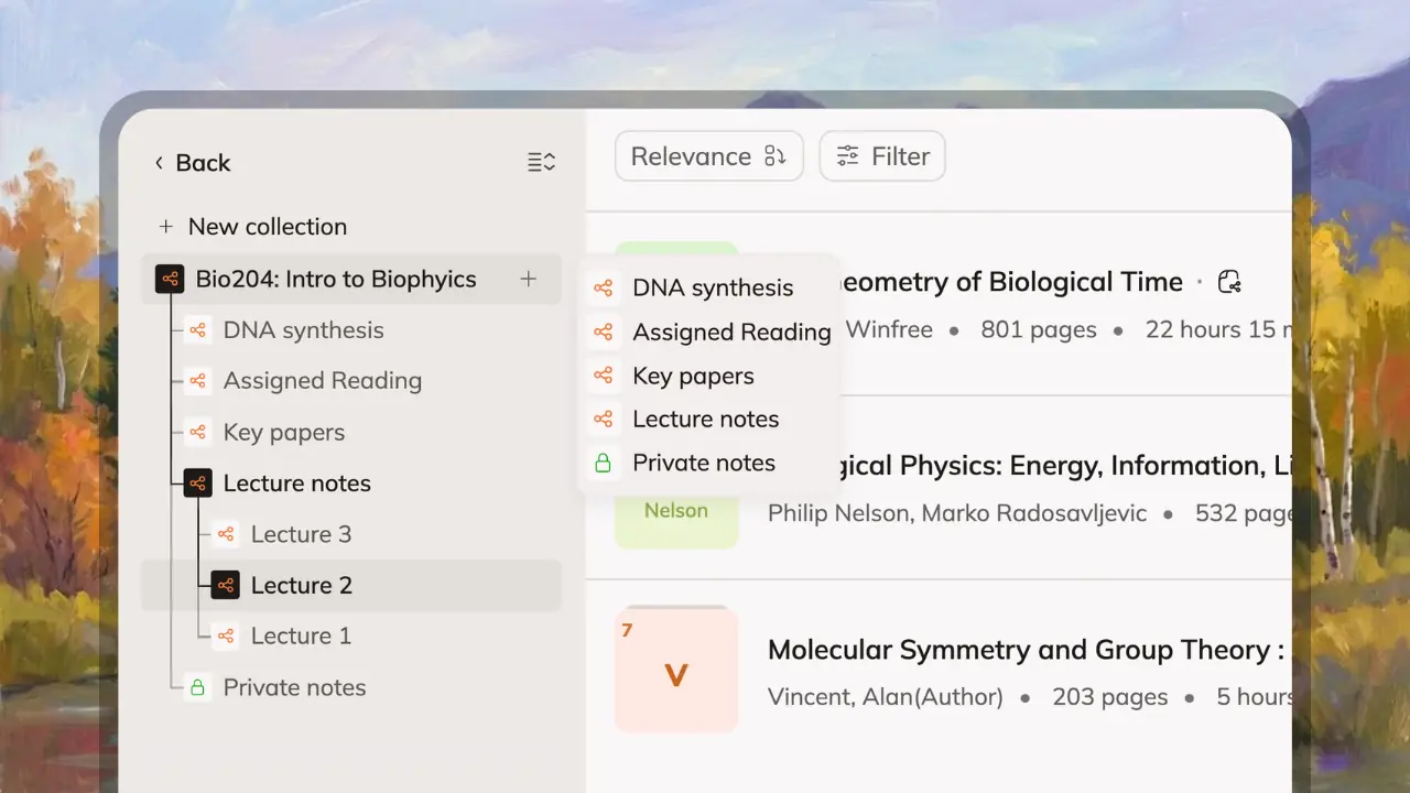 Collections feature screenshot