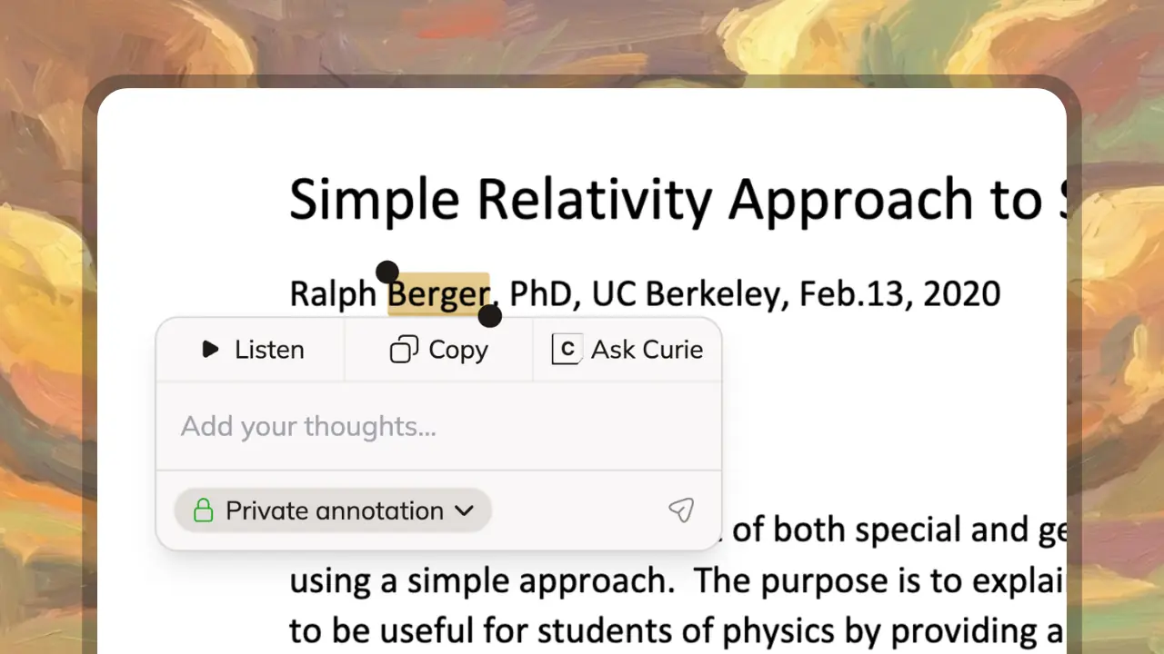 Read and annotate feature screenshot
