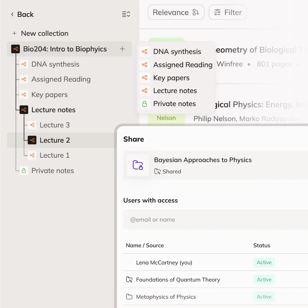 Collections feature