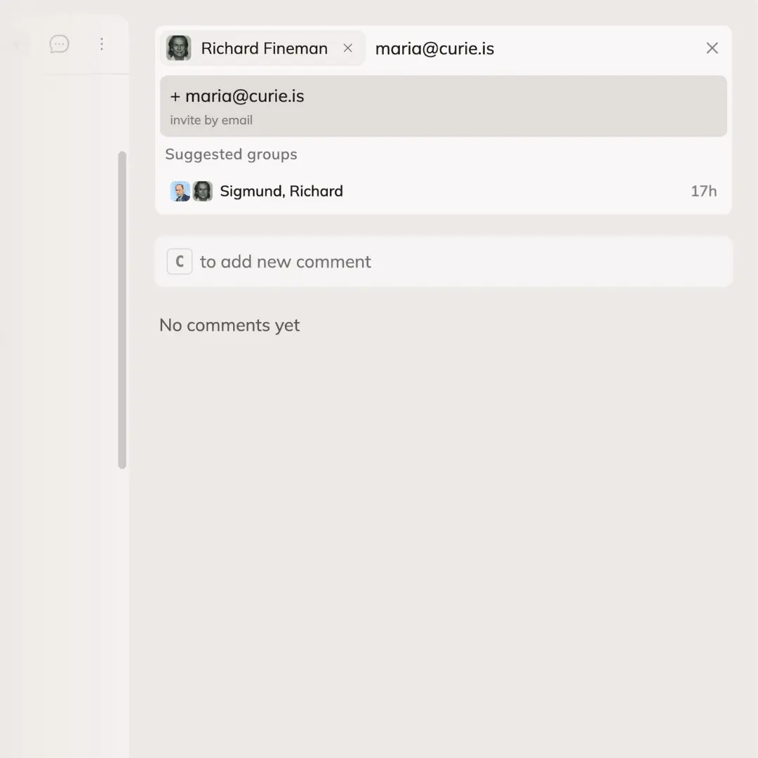 Tag and invite feature